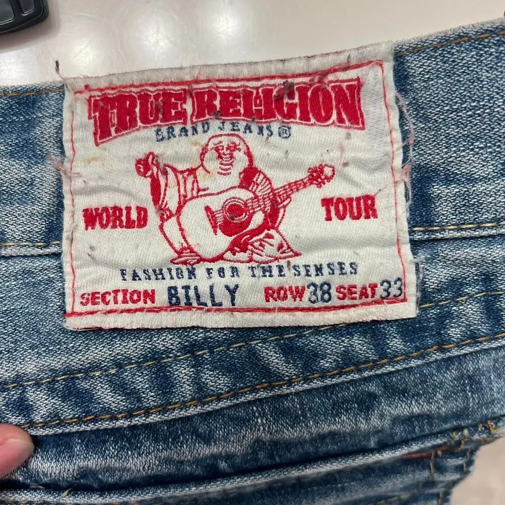 True religion embroidered back pocket jeans